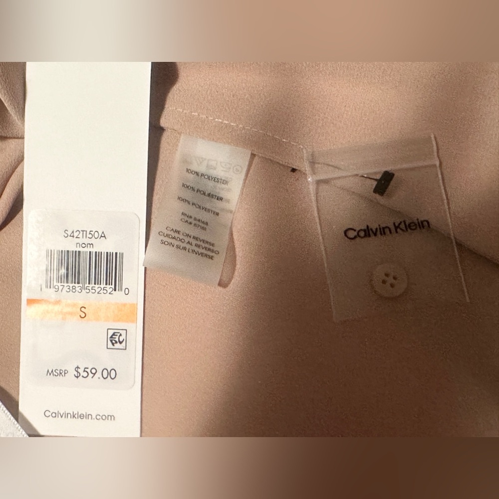 NWT CALVIN KLEIN Gold Sleeveless Top - Picture 10 of 10